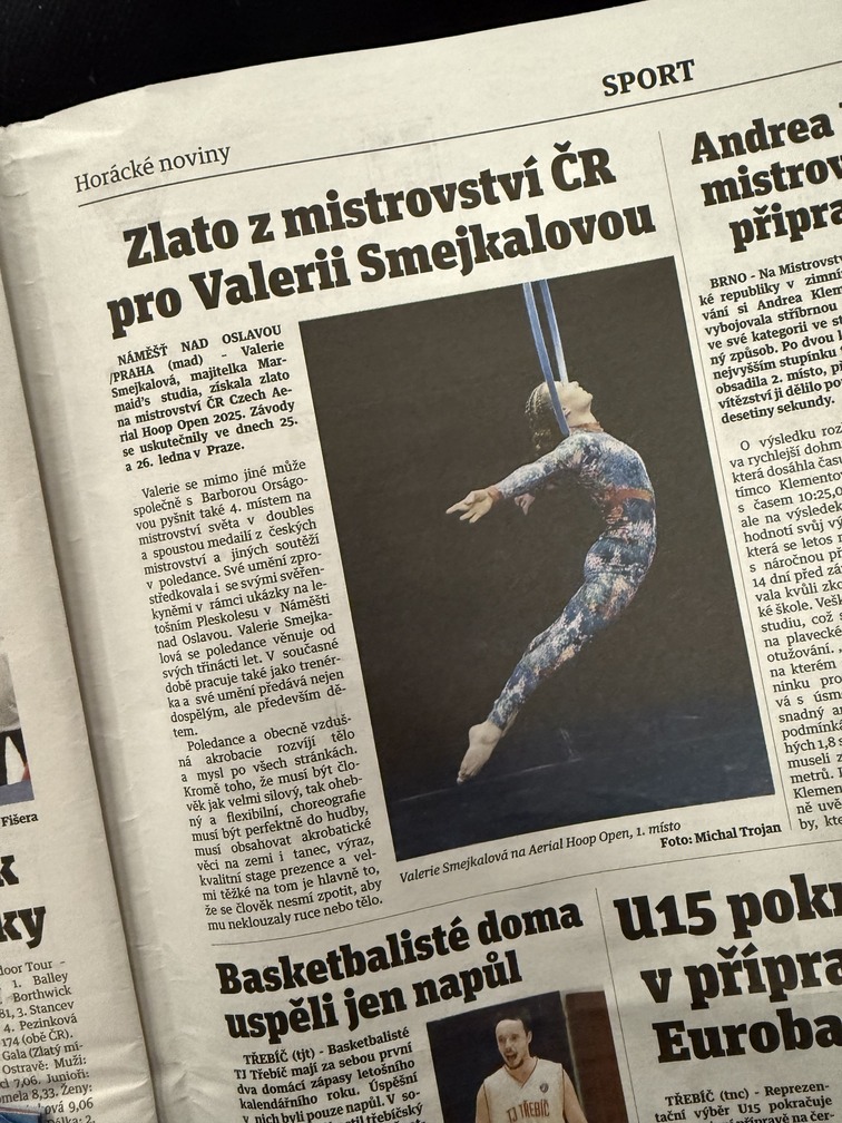 článek v horáckých novinách